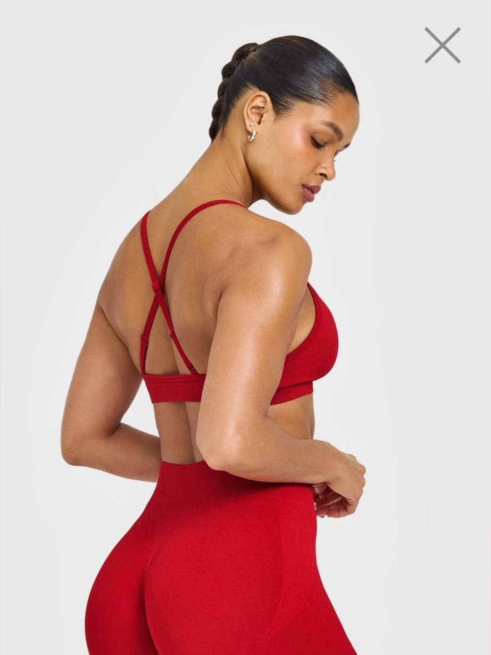 ONER ACTIVE ENHANCELIFT SEAMLESS STRAPPY BRA - TOASTED RED - SMALL - Picture 2 of 6